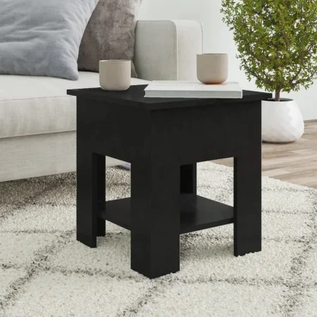 Black engineered wood coffee table 40x40x42 cm by vidaXL, Coffee table - Ref: Foro24-810272, Price: 31,69 €, Discount: %