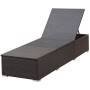 Tumbona con cojín ratán sintético marrón de vidaXL, Tumbonas - Ref: Foro24-44403, Precio: 165,48 €, Descuento: %
