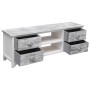 Mueble para TV madera de paulownia blanco y gris 108x30x40 cm de vidaXL, Muebles TV - Ref: Foro24-338513, Precio: 103,07 €, D...