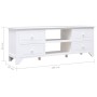 Mueble para TV madera maciza de paulownia blanco 108x30x40 cm de vidaXL, Muebles TV - Ref: Foro24-338517, Precio: 102,21 €, D...