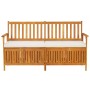 Banco de almacenaje con cojín madera maciza de acacia 148 cm de vidaXL, Bancos de jardín - Ref: Foro24-316737, Precio: 265,24...