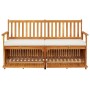 Banco de almacenaje con cojín madera maciza de acacia 148 cm de vidaXL, Bancos de jardín - Ref: Foro24-316737, Precio: 265,24...