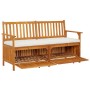 Banco de almacenaje con cojín madera maciza de acacia 148 cm de vidaXL, Bancos de jardín - Ref: Foro24-316737, Precio: 265,24...