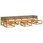 Conjunto de sofá de jardín de 8 piezas con cojines de madera de acacia y ratán en Conjuntos de jardín | Comprar online en Foru.e
