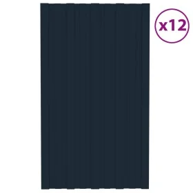 Panel para tejado acero galvanizado antracita 12 uds 80x45 cm de vidaXL, Techo - Ref: Foro24-317203, Precio: 56,35 €, Descuen...