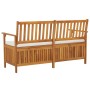 Banco de almacenaje con cojín madera maciza de acacia 148 cm de vidaXL, Bancos de jardín - Ref: Foro24-316737, Precio: 265,24...