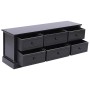 Mueble para TV madera maciza de paulownia negro 108x30x40 cm de vidaXL, Muebles TV - Ref: Foro24-338528, Precio: 125,91 €, De...
