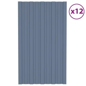 Verzinktes Stahldachpaneel grau 12 Stück 80x45 cm von vidaXL, Decke - Ref: Foro24-317201, Preis: 52,18 €, Rabatt: %