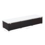 Tumbona con cojín ratán sintético marrón de vidaXL, Tumbonas - Ref: Foro24-44403, Precio: 165,48 €, Descuento: %