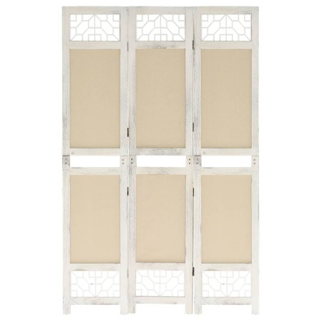 Biombo divisor de 3 paneles de tela color crema 105x165 cm de vidaXL, Divisores de ambientes - Ref: Foro24-338558, Precio: 55...