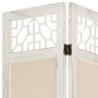 Biombo divisor de 3 paneles de tela color crema 105x165 cm de vidaXL, Divisores de ambientes - Ref: Foro24-338558, Precio: 55...