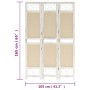 Biombo divisor de 3 paneles de tela color crema 105x165 cm de vidaXL, Divisores de ambientes - Ref: Foro24-338558, Precio: 55...