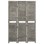 Biombo de 3 paneles de madera maciza gris 106,5x166 cm de vidaXL, Divisores de ambientes - Ref: Foro24-338574, Precio: 88,87 ...