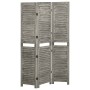 Biombo de 3 paneles de madera maciza gris 106,5x166 cm de vidaXL, Divisores de ambientes - Ref: Foro24-338574, Precio: 88,87 ...