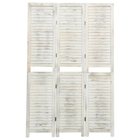 Biombo de 3 paneles madera blanco envejecido 105x165 cm de vidaXL, Divisores de ambientes - Ref: Foro24-338570, Precio: 88,87...