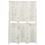 Biombo de 3 paneles madera blanco envejecido 105x165 cm de vidaXL, Divisores de ambientes - Ref: Foro24-338570, Precio: 88,87...