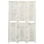 Biombo de 3 paneles madera blanco envejecido 105x165 cm de vidaXL, Divisores de ambientes - Ref: Foro24-338570, Precio: 81,58...