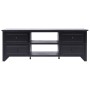 Mueble para TV madera maciza de paulownia negro 108x30x40 cm de vidaXL, Muebles TV - Ref: Foro24-338518, Precio: 102,15 €, De...