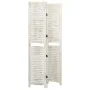 Biombo de 3 paneles madera blanco envejecido 105x165 cm de vidaXL, Divisores de ambientes - Ref: Foro24-338570, Precio: 81,58...