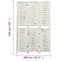 Biombo de 3 paneles madera blanco envejecido 105x165 cm de vidaXL, Divisores de ambientes - Ref: Foro24-338570, Precio: 88,87...