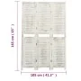 Biombo de 3 paneles madera blanco envejecido 105x165 cm de vidaXL, Divisores de ambientes - Ref: Foro24-338570, Precio: 81,58...