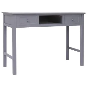 Escritorio de madera maciza de Paulownia gris 108x45x76 cm de vidaXL, Escritorios - Ref: Foro24-338536, Precio: 114,50 €, Des...