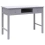 Escritorio de madera maciza de Paulownia gris 108x45x76 cm de vidaXL, Escritorios - Ref: Foro24-338536, Precio: 114,50 €, Des...