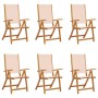 Sillas de jardín plegables 6 uds madera maciza acacia textileno en Sillas de jardín | Comprar online en Foru.es