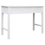 Escritorio de madera maciza de Paulownia blanco 108x45x76 cm de vidaXL, Escritorios - Ref: Foro24-338537, Precio: 113,51 €, D...