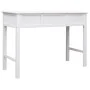 Escritorio de madera maciza de Paulownia blanco 108x45x76 cm de vidaXL, Escritorios - Ref: Foro24-338537, Precio: 112,74 €, D...