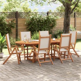 Sillas de jardín plegables 6 uds madera maciza acacia textileno en Sillas de jardín | Comprar online en Foru.es
