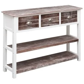 Aparador madera maciza de Paulownia marrón viejo 108x30x76 cm de vidaXL, Aparadores - Ref: Foro24-338544, Precio: 103,70 €, D...