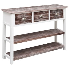 Aparador madera maciza de Paulownia marrón viejo 108x30x76 cm de vidaXL, Aparadores - Ref: Foro24-338544, Precio: 104,77 €, D...