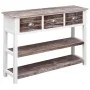 Aparador madera maciza de Paulownia marrón viejo 108x30x76 cm de vidaXL, Aparadores - Ref: Foro24-338544, Precio: 103,70 €, D...