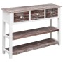Aparador madera maciza de Paulownia marrón viejo 108x30x76 cm de vidaXL, Aparadores - Ref: Foro24-338544, Precio: 104,77 €, D...