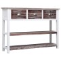 Aparador madera maciza de Paulownia marrón viejo 108x30x76 cm de vidaXL, Aparadores - Ref: Foro24-338544, Precio: 104,77 €, D...
