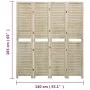 Biombo de 4 paneles de madera maciza de paulownia 140x165 cm de vidaXL, Divisores de ambientes - Ref: Foro24-338579, Precio: ...