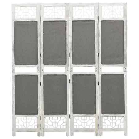 Biombo divisor de 4 paneles de tela gris 140x165 cm de vidaXL, Divisores de ambientes - Ref: Foro24-338555, Precio: 61,52 €, ...