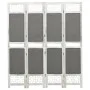 Biombo divisor de 4 paneles de tela gris 140x165 cm de vidaXL, Divisores de ambientes - Ref: Foro24-338555, Precio: 61,52 €, ...