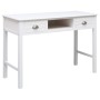 Escritorio de madera maciza de Paulownia blanco 108x45x76 cm de vidaXL, Escritorios - Ref: Foro24-338535, Precio: 115,78 €, D...