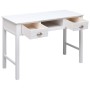 Escritorio de madera maciza de Paulownia blanco 108x45x76 cm de vidaXL, Escritorios - Ref: Foro24-338535, Precio: 115,78 €, D...