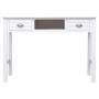 Escritorio de madera maciza de Paulownia blanco 108x45x76 cm de vidaXL, Escritorios - Ref: Foro24-338535, Precio: 115,78 €, D...