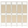 Biombo divisor de 5 paneles de tela color crema 175x165 cm de vidaXL, Divisores de ambientes - Ref: Foro24-338560, Precio: 86...