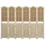 Biombo de 6 paneles tela marrón 214x165 cm de vidaXL, Divisores de ambientes - Ref: Foro24-338593, Precio: 156,08 €, Descuent...