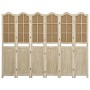 Biombo de 6 paneles tela marrón 214x165 cm de vidaXL, Divisores de ambientes - Ref: Foro24-338593, Precio: 158,01 €, Descuent...