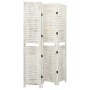 Biombo de 4 paneles madera blanco envejecido 140x165 cm de vidaXL, Divisores de ambientes - Ref: Foro24-338571, Precio: 121,7...