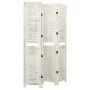Biombo de 4 paneles madera blanco envejecido 140x165 cm de vidaXL, Divisores de ambientes - Ref: Foro24-338571, Precio: 120,1...