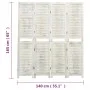 Biombo de 4 paneles madera blanco envejecido 140x165 cm de vidaXL, Divisores de ambientes - Ref: Foro24-338571, Precio: 120,1...