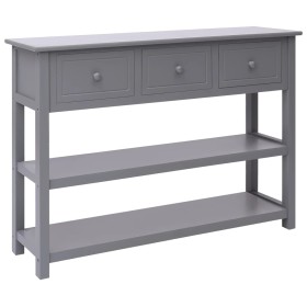 Aparador madera maciza de Paulownia gris 108x30x76 cm de vidaXL, Aparadores - Ref: Foro24-338546, Precio: 135,44 €, Descuento: %