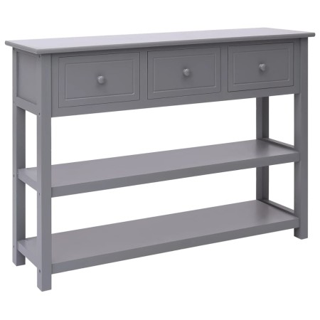 Aparador madera maciza de Paulownia gris 108x30x76 cm de vidaXL, Aparadores - Ref: Foro24-338546, Precio: 135,44 €, Descuento: %